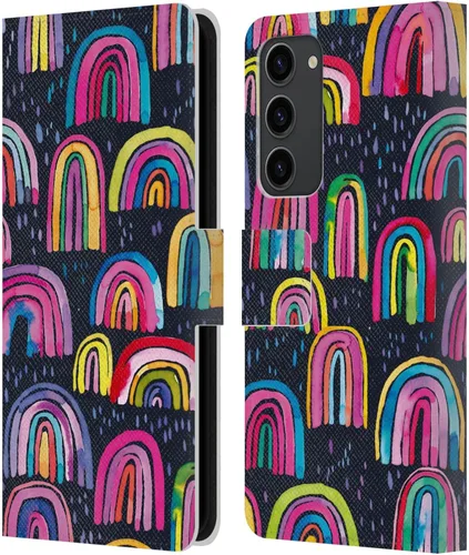 Vista 19 de Head Case Designs Officially Licensed Ninola Brushstrokes Black Summer Patterns Leather Wallet Case Compatible with Samsung Galaxy A07 4G