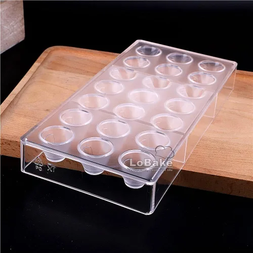 Vista 6 de LoBake 21 cavidades de diámetro 1.2 in forma de cono de policarbonato PC chocolate molde caramelo cubo de hielo molde Sugarcraft moldes DIY hornear
