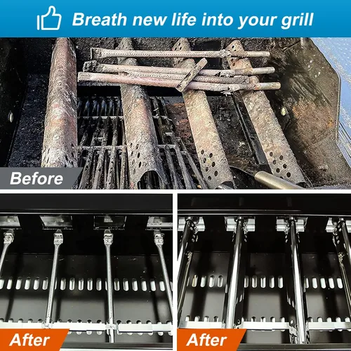 Vista 5 de Uniflasy Piezas de repuesto para parrilla Charbroil Advantage 4 quemadores 463344015, 463343015, 463432215, 463240015 parrilla de gas 3 quemadores
