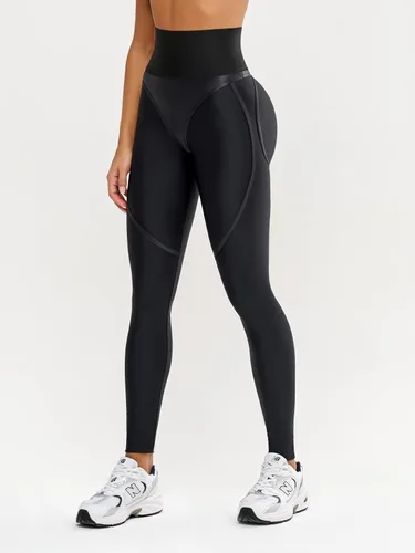 Vista 9 de Bona Fide Leggings de Levantamiento de Glúteos para Mujeres - Leggings de Glúteos Fruncidos de Cintura Alta con Control de Abdomen - Pantalones