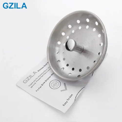 Vista 8 de GZILA Tapón de colador de cesta de fregadero de cocina, repuesto para desagüe de fregadero de cocina estándar de 3-1/2 pulgadas, acero inoxidable