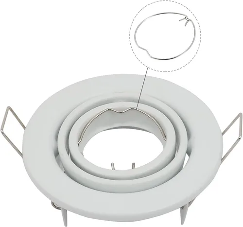 Vista 5 de Anillos de clip de resorte de retención de lámpara MR16 de 1.969 in compatibles con bombillas de fijación MR16 GU10 para fijación de bombillas-16