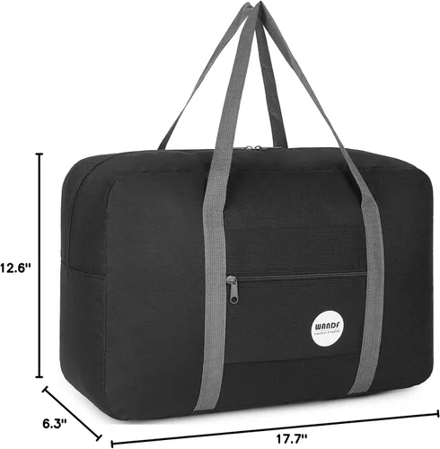 Vista 8 de WANDF Bolsa de viaje para artículos personales de Spirit Airlines de 18 x 14 x 8 pulgadas, bolsa de viaje debajo del asiento, equipaje de mano