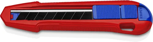 Vista 2 de KNIPEX Tools CutiX Cuchillo universal a presión, 6-1/2 pulgadas, rojo/azul