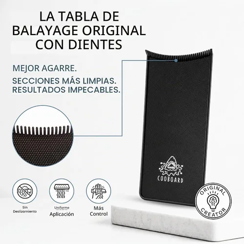Vista 2 de Auténtica Tabla de Balayage Cooboard con Dientes Paleta de Resaltado Original del Fabricante del Kit de Resaltado de Cabello Cooboard Fácil