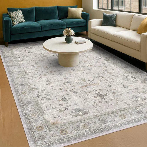 Vista 34 de Hazo Haus – Alfombra pequeña para entrada, cocina o baño, antideslizante con base de goma, resistente a las manchas y a la decoloración, diseño
