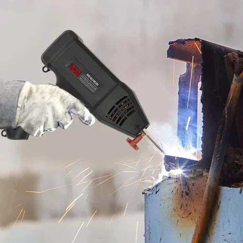 Vista 2 de Máquina de soldar, kit de soldador de mano, máquina de soldadura portátil de 110 V, soldador digital de voltaje de 3000 W con caja de herramientas
