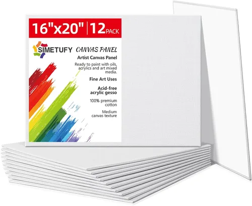 Vista 18 de Simetufy Paquete de 12 Tableros de Lienzo Pequeños para Pintura de 4 x 6 pulgadas - Paneles de Mini Lienzo de 100% Algodón sin Ácidos Imprimados