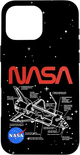 Vista 19 de NASA Carcasa con logotipo de Space Shuttle Schematic para iPhone 17