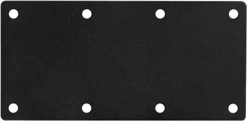 Vista 3 de 4 piezas de 9-1/4 pulgadas x 4-1/2 pulgadas negro recto soporte de placa de reparación, conector de placa de amarre para muebles, madera