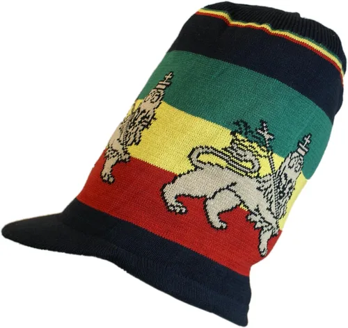 Vista 35 de Shoe String King SSK Rasta Knit Tam Hat Dreadlock Gorra con múltiples diseños y tamaños.