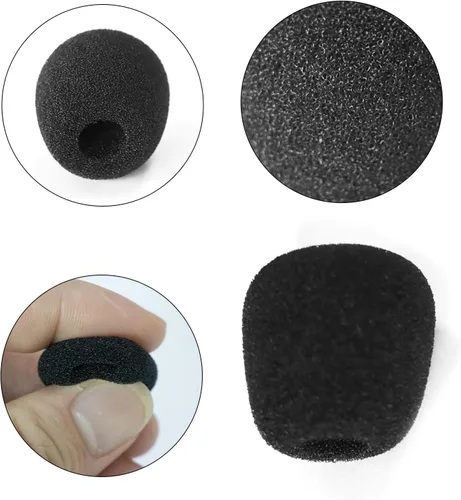 Vista 6 de SHIDU Paquete de 10 fundas de micrófono para auriculares de espuma