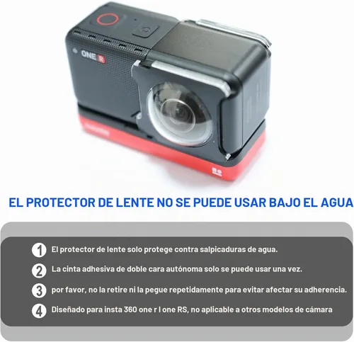 Vista 6 de Protectores de lente dual para accesorios Insta360 One RS/ONE R