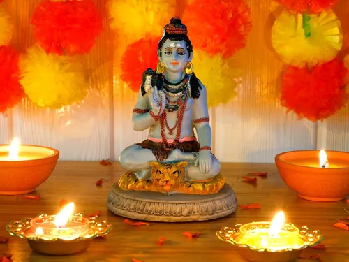 Vista 7 de BangBangDa Estatua hindú de Dios Señor Shiva – 5.7 pulgadas de alto Ídolo indio Murti Shiva para la oficina en casa, templo mandir, sala de oración