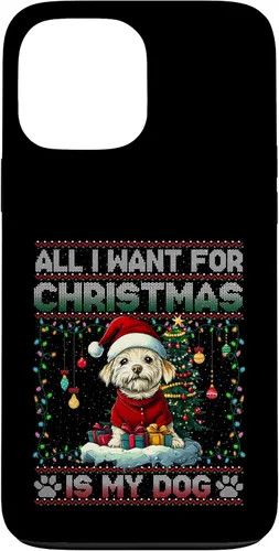 Vista 24 de Maltese Christmas Tree Lights Decorations Dog Lover Xmas Case for iPhone 17