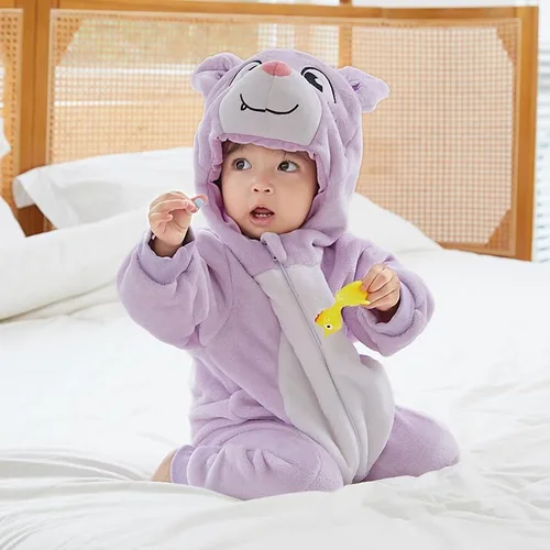 Vista 5 de zixuan Lindo traje de Navidad con temática de animales para bebé, traje de Navidad para bebé, ropa mullida, regalo de Navidad