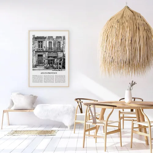 Vista 5 de Aix-en-Provence Print Black and White Local, Aix-en-Provence Wall Art, Aix-en-Provence Poster, Aix-en-Provence Photo, France, Côte d'Azur