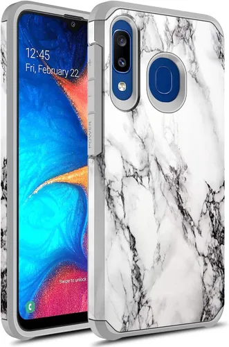 Vista 8 de Rosebono - Funda compatible con Samsung Galaxy A20/A30/A50, funda rígida híbrida delgada, a la moda, linda funda de silicona colorida para Samsung