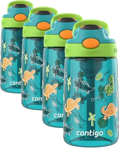 Vista 49 de Contigo Aubrey - Botella de agua para niños, paquete de 2, 20 onzas, azalea/jade y frambuesa azul. Azalea, tapa a prueba de derrames, apta