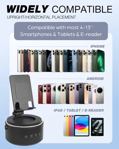 Vista 5 de Funistree Regalos para hombres, él, marido, día del padre, soporte para teléfono celular con altavoz Bluetooth inalámbrico, regalos de cumpleaños