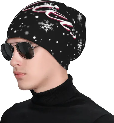 Vista 5 de LAIPUTER Gorro de punto de quimioterapia cerrado estándar para días festivos, gorra holgada y holgada para mujeres y hombres