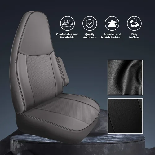 Vista 2 de [Usado] AOMSAZTO Fundas de asiento de automóvil para Chevy Express Van accesorios 2010-2025 cuero artificial, impermeables, resistentes al desgaste
