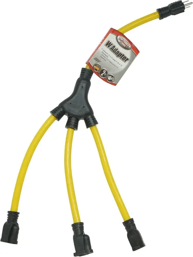 Vista 11 de Cable divisor Y de 2 tomas de salida de generador Southwire - Convierte un enchufe único a dobles tomas de salida de 15A - Enchufes moldeados