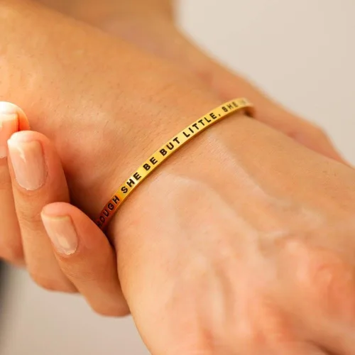 Vista 5 de MantraBand Pulseras Pulsera de mantra ajustable grabada inspiradora Color oro rosa Regalos para mujeres