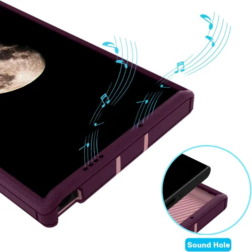 Vista 6 de Asuwish Funda de teléfono para Samsung Galaxy S22 Ultra 5G con protector de pantalla de vidrio templado y soporte delgado, híbrido, resistente