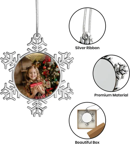 Vista 19 de Adornos de Navidad personalizados, adorno con foto personalizada, nuestro primer árbol de Navidad colgante 2024, decoración regalo para Navidad
