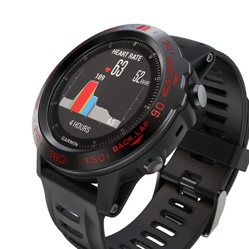 Vista 2 de AISPORTS Anillo de bisel compatible con Garmin Fenix 3/Fenix 3 HR bisel Loop cubierta adhesiva antiarañazos acero inoxidable bisel de metal marco