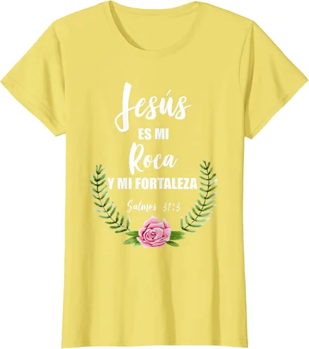 Vista 6 de Jesus ES Mi Roca - Camiseta con versículo bíblico cristiano español Salmos Asphalt Grey