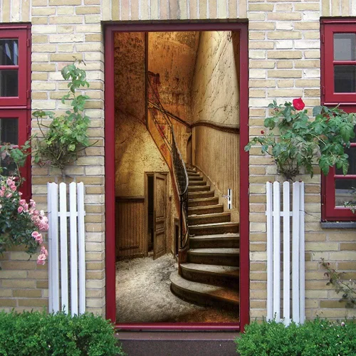 Vista 57 de Calcomanías 3D para puerta, murales para despegar y pegar, papel tapiz de caballo, calcomanías autoadhesivas extraíbles de PVC, impermeable, póster