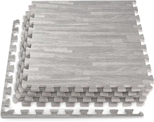Vista 14 de HomeCube USA - Baldosas de espuma entrelazadas con veta de madera de 3/8 pulgadas de grosor para hogar, oficina, espacio de equipos