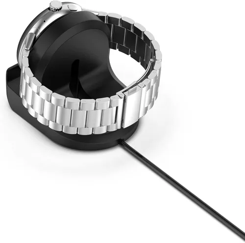 Vista 9 de Soporte de carga USB negro compatible con Google Pixel Watch, base de estación de carga con cable USB de 3.3 pies, accesorio de repuesto para Google