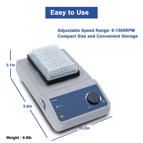 Vista 6 de ONiLAB Mezclador analógico de microplacas,Microplate Shaker,Mezclador de vórtice de microplacas, 0.18" órbita