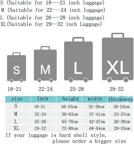 Vista 3 de YEKEYI Funda protectora de equipaje lavable de viaje linda chica maleta protectora para 18-32 pulgadas, Espíritu de deseos