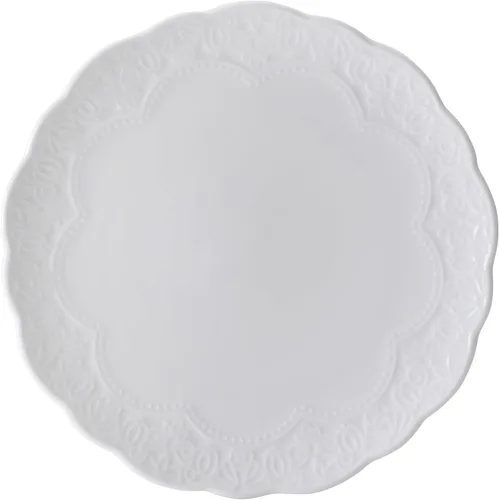Vista 8 de Mikasa Abigail Bone China - Juego de vajilla ligera de 12 piezas resistente a las astillas, servicio para 4, color blanco