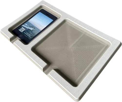 Vista 3 de Soporte doble para teléfono y accesorios de 0.512 in SeaDek Parte trasera adhesiva Compartimentos separados para teléfonos y herramientas