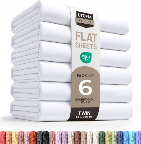 Vista 34 de Utopia Bedding Sábana encimera – 1 paquete (individual, beige) – Tela de microfibra suave cepillada – Sábana superior resistente al encogimiento y a