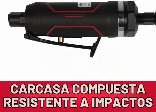 Vista 3 de JET Amoladora neumática de 1/4 pulgadas, 20000 RPM (modelo JAT-480)