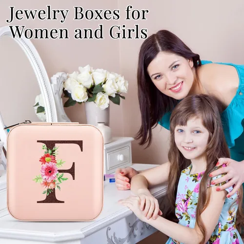 Vista 5 de Regalos de Navidad 2023, estuche de joyería imprescindible de viaje, accesorios de viaje esenciales de vacaciones para mujeres, adolescentes, niñas