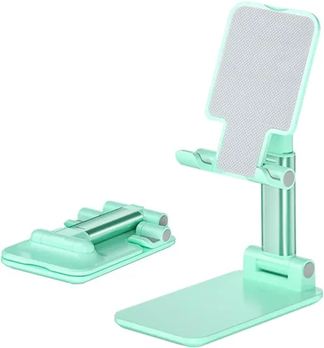 Vista 11 de Soporte para teléfono celular, soporte de teléfono celular ajustable en ángulo con almohadilla de silicona para escritorio, soporte de teléfono