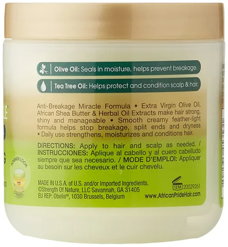 Vista 2 de African Pride Crema Milagrosa Oliva 6 Oz