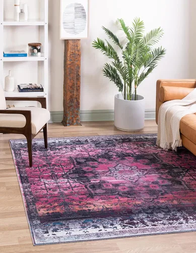 Vista 42 de Unique Loom Renaissance Collection - Alfombra rectangular de 2 x 3 pies 1 pulgada, color azul y verde