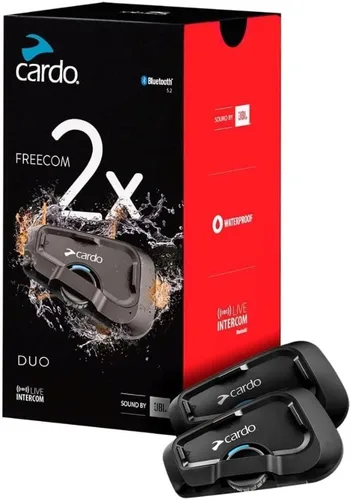 Vista 12 de Cardo Systems FREECOM 2X - Intercomunicador de 2 vías con conexión Bluetooth para motocicleta, color negro, paquete individual