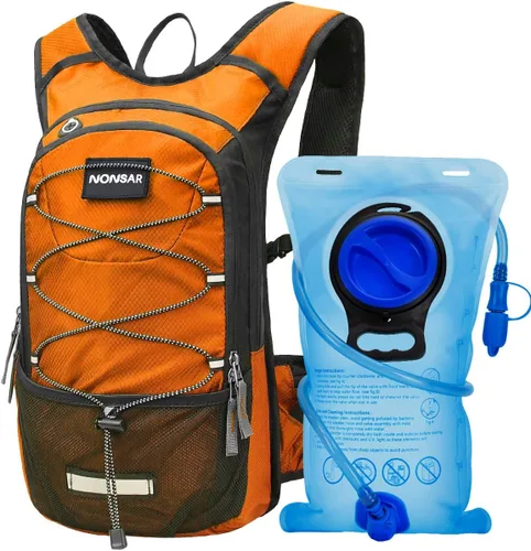 Vista 10 de NONSAR Mochila de hidratación, mochila de senderismo con vejiga de agua de 3 L, paquete de hidratación de aislamiento ligero, mochila de agua