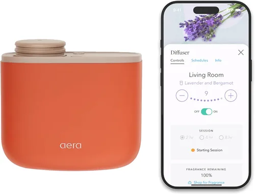 Vista 13 de Aera Mini Difusor de Fragancia para el Hogar Enchufable: Control de Aroma con Aplicación para Hogar Inteligente, Aceite Esencial y Aromaterapia