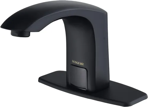 Vista 9 de Grifo de baño sin contacto con sensor automático de movimiento, llaves de fregadero con cubierta de agujero y mezclador de temperatura, llave
