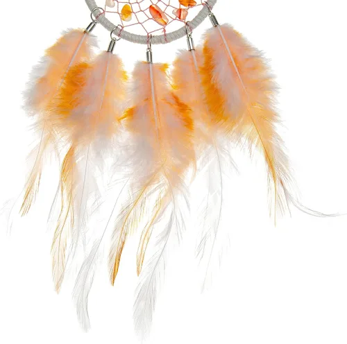 Vista 5 de Mini atrapasueños – Pluma de gallo con ágata roja, pequeño atrapasueños hecho a mano para dormitorio, atrapasueños para niñas, atrapasueños